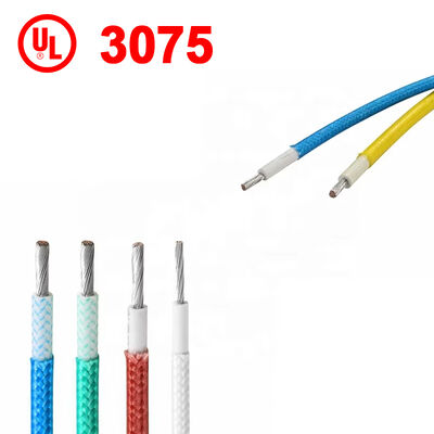 UL3075 10AWG シリコーンガラス編組線 600V 定格電圧 200℃ 温度定格 工業用ヒーター用