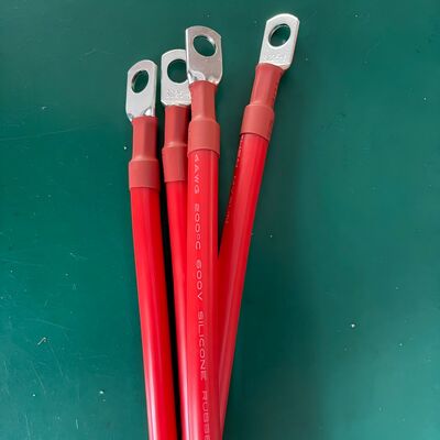 2AWGから10AWGの電池接続ケーブル シリコン絶縁とM6 M8 M10ターミナル